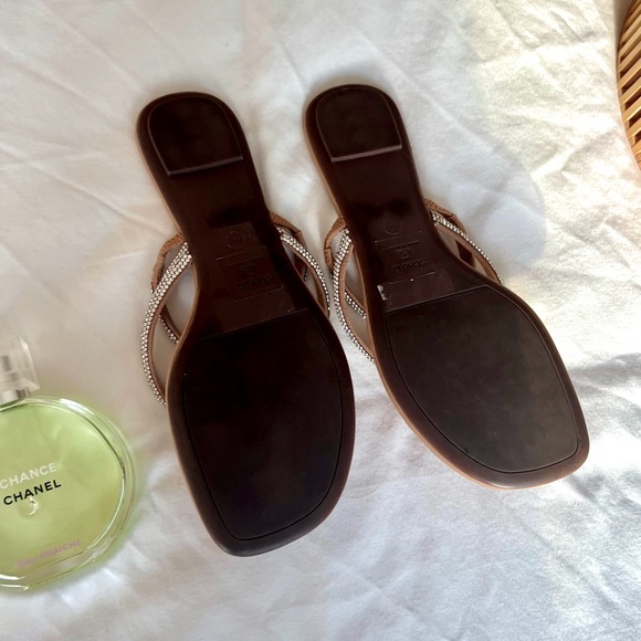 {schutz} tan jeweled sandals - Picture 2 of 4